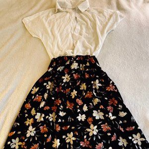 Maxi Floral Button-down Dress